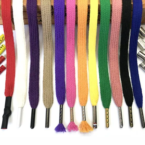 Draw Cord Tip Metal Hoodie Rope Flat End Plastic Round String Garment Drawcord