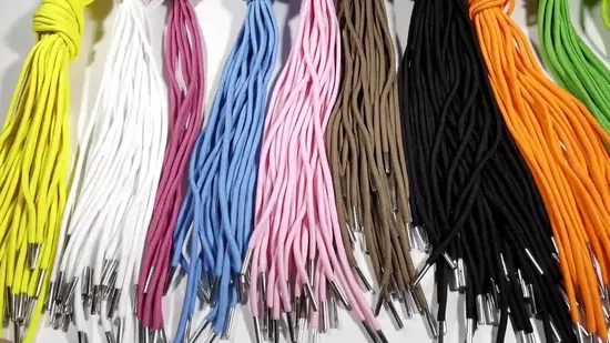 Custom Polyester Flat Hoodie Cotton Drawcord with Screw Aglets