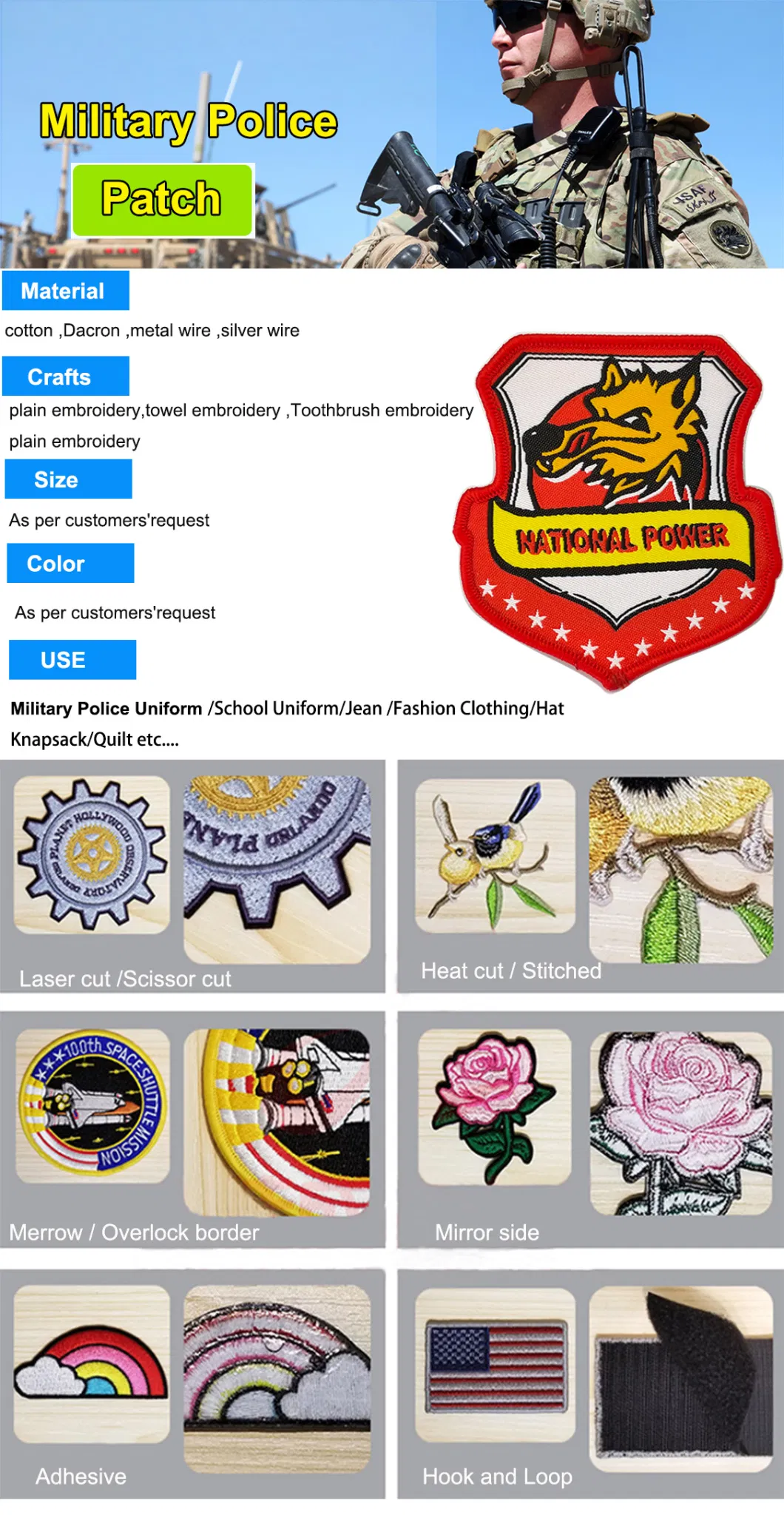 China Custom Iron on Clothing Embroidery Rose Flower Patches Heat Transfer Garment Accessories Handmade Applique Embroidered Badges Supplies PU Leather Label