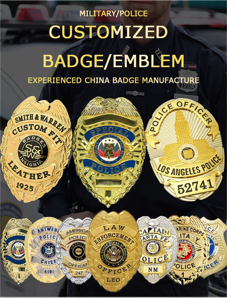 Factory Custom Military Army Police Flag Nametag Eagle Brooch Soft Hard Metal Enamel Souvenir Badge Pins for Promotional Gift No Minimum