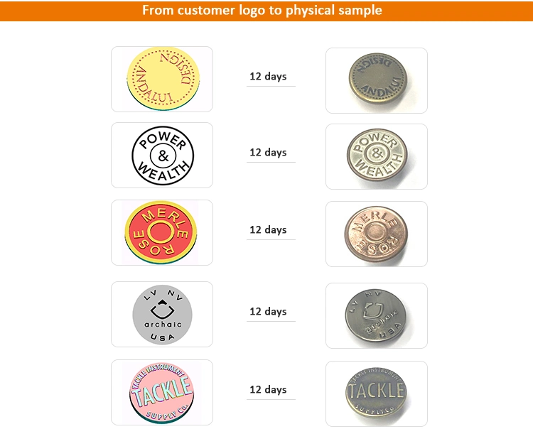 Cheap Price Custom Made Logo Metal Jean Button Rivet, Jeans Buttons and Rivet