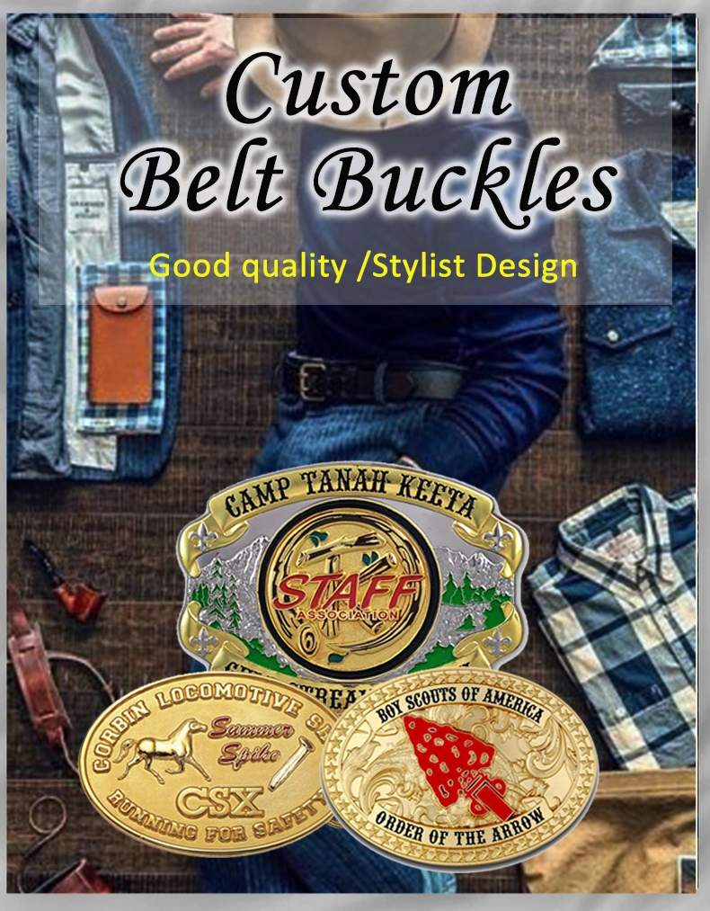 Best Seller Custom Design Laser Logo Embossed Antique Brass Plated Metal 3D Relief Curved Shape Zinc Alloy Metal Belt Buckle for Gift