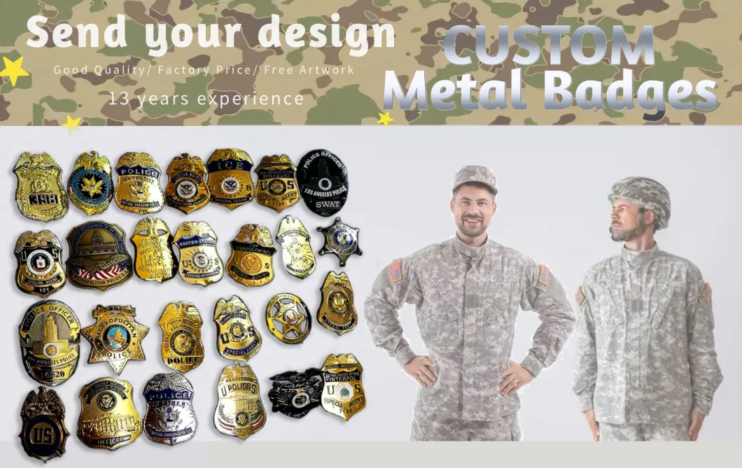 OEM Wholesale Promotional Metal Lapel Pin Custom Security Police Gift Button Badges