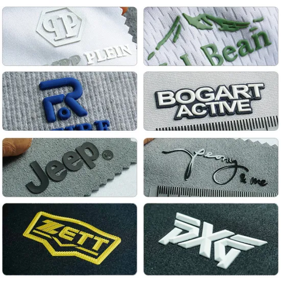 Most Popular Silicone Clothing Label Heat Transfer Printing Label 3D Rubber Labels for Clothing
