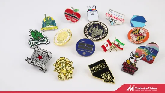 Wholesale No Minimum Custom Logo Metal Craft Emblem Fashion Anime Cartoon Metal Button Badge Soft Hard Enamel Metal Glitter Baseball Trading Lapel Pin Badge 