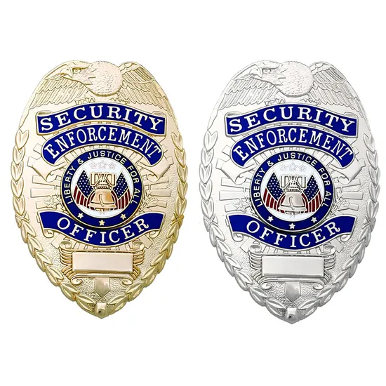 Custom Personalized Metal Detective Officer Sheriff Security Us Badge of Honor Magnetic Emblem Enamel Chaplain Public Lapel Pin Badge 