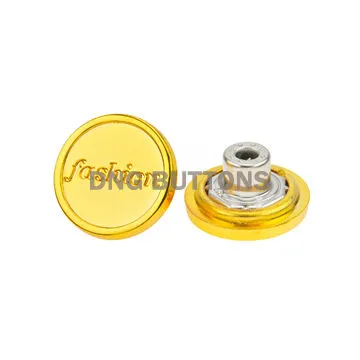 Metal Buttons Wholesalers Black Plated Silk Print Logo 17mm Snap Fasteners 