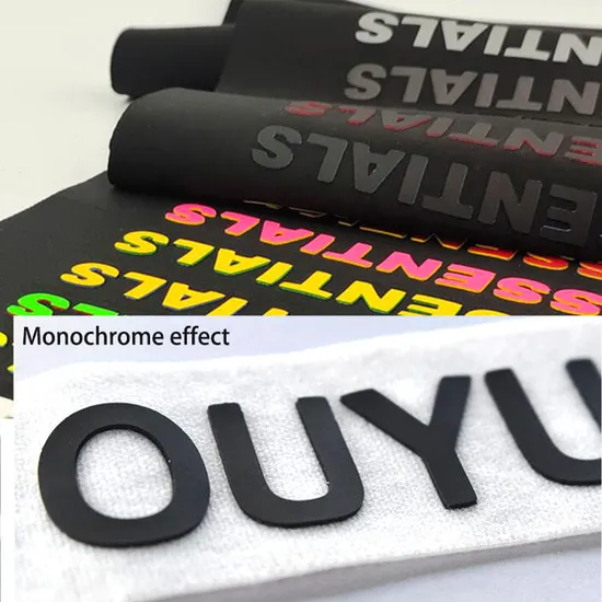 3D Vinyl PVC Rubber Heat Transfers Silicone Adhesive Label Iron on Transfer for Clothes 