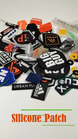 Cheaper Custom 3D Logo Hat Badge Hook Backing PVC Silicone Patches Name Badge Labels 