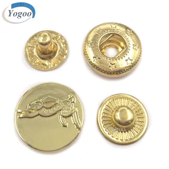 PVD Plating Carved Fashion Coat with Metal Buttons for Canvas 