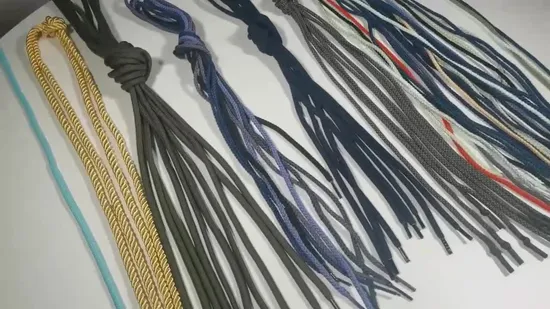 Professional High Quality Cotton Drawcord with Heat Shrink Tubing for Hoodie Drawstring 