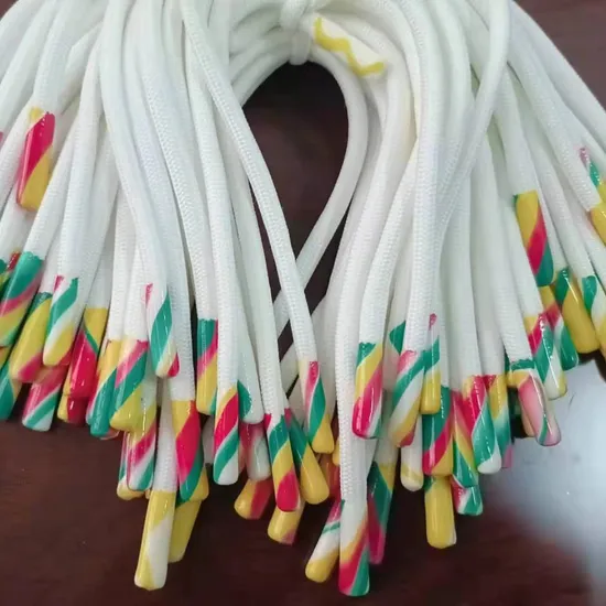 Hooded Sweatshirt Hoodie Strings Drawstring Nylon Tape Silicone Dipped Tips Drawcord 