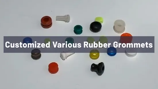 Customized Small Round Shape Black Waterproof Silicone Rubber Grommet with Hole 