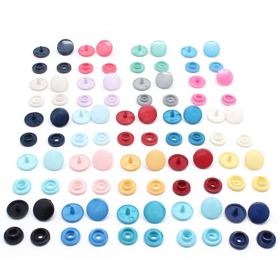 Four Parts 16L 20L 24L Plastic Snap Fastener T3 T5 T8 