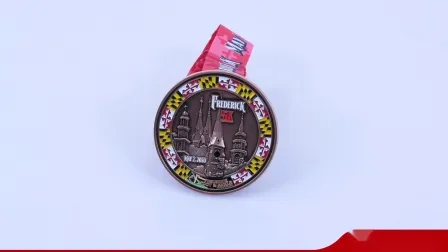 New Metal 3D Silver Marathon Race Sports Awards Trophy Medal 